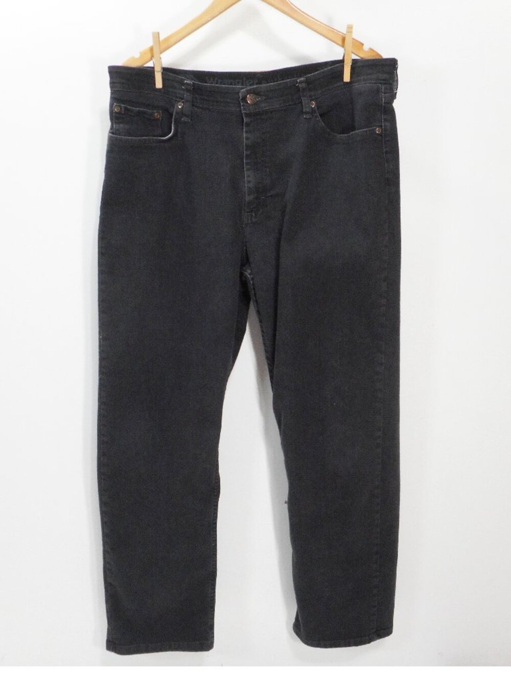 Wrangler Jeans Mens 36x32 Actual 37x29.5 Black Comfort Flex Waist 10ZM3CSDD